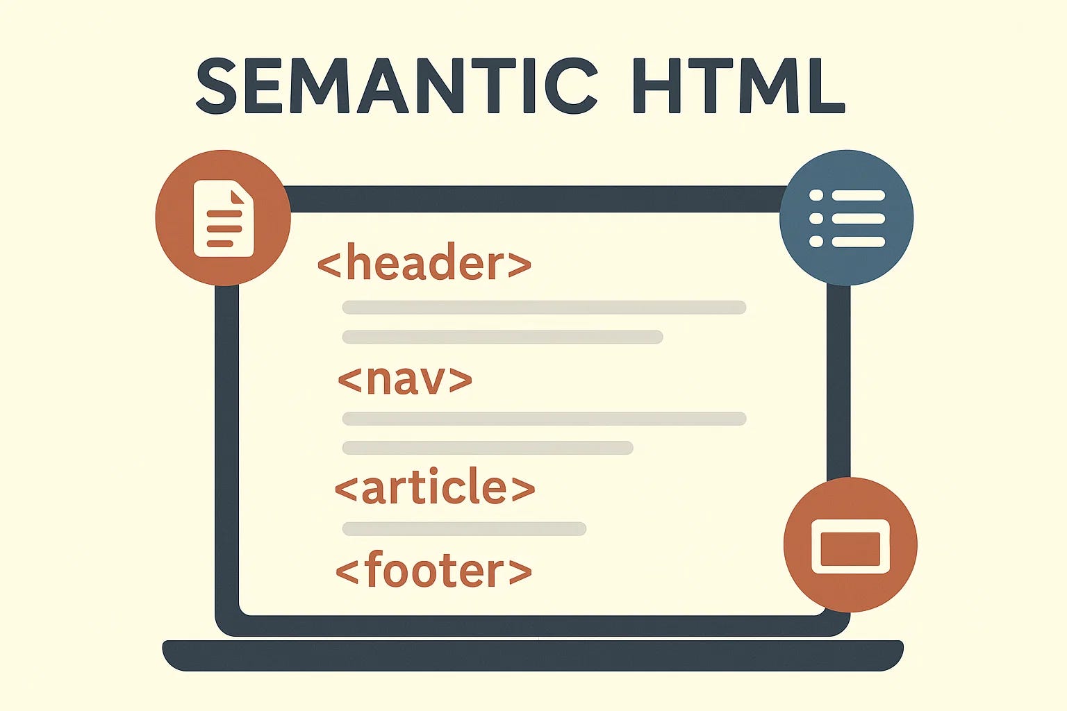 Semantic html blog cover image